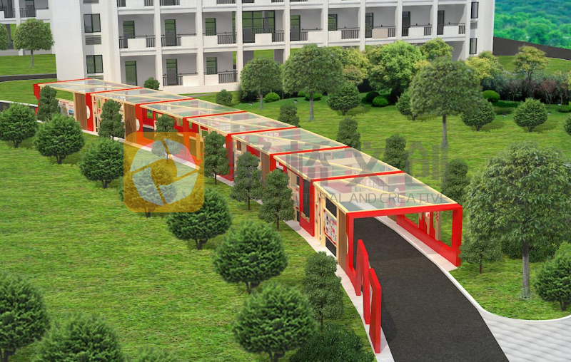 紅色主題長廊設計